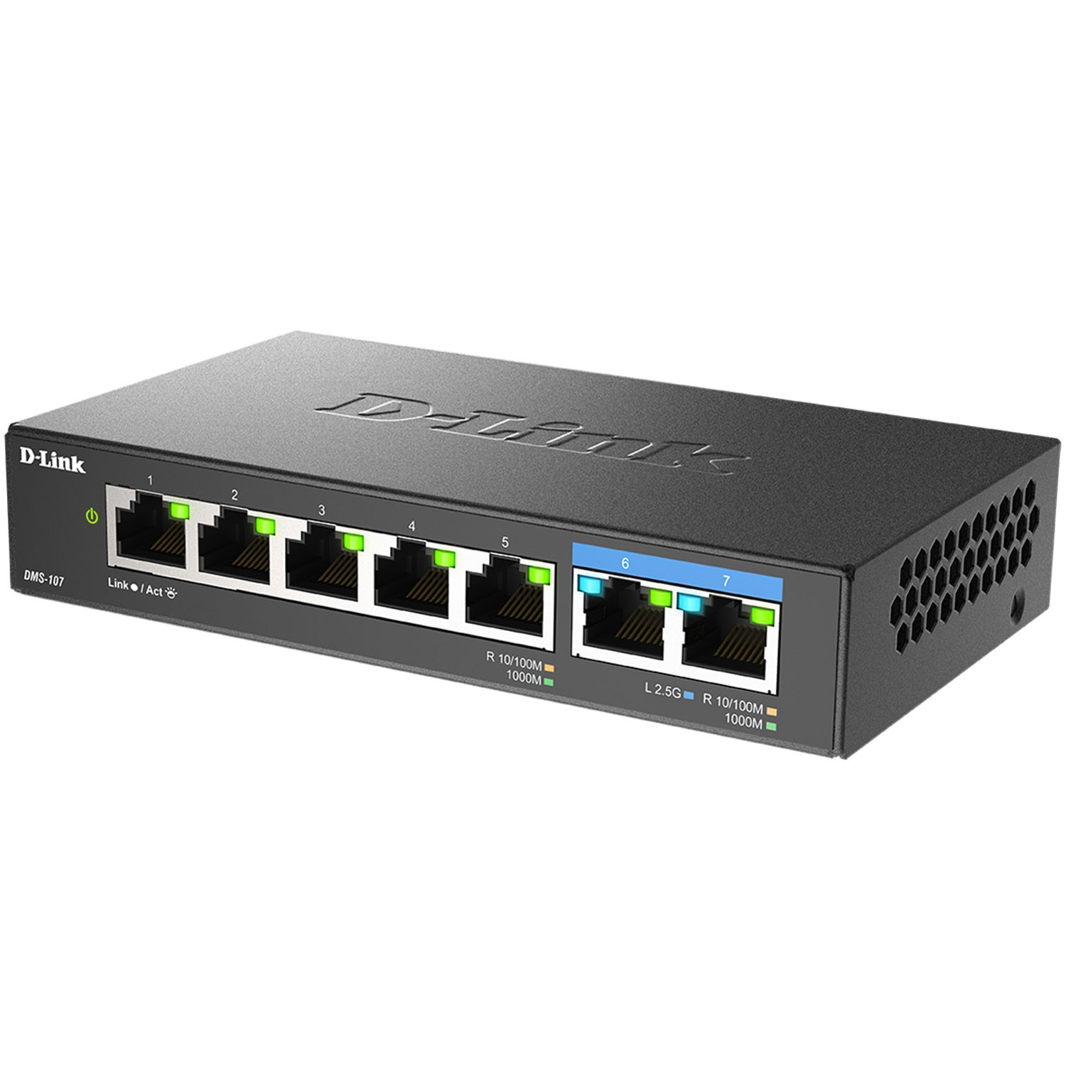 Switch multi-gigabit a 7 porte DMS-107