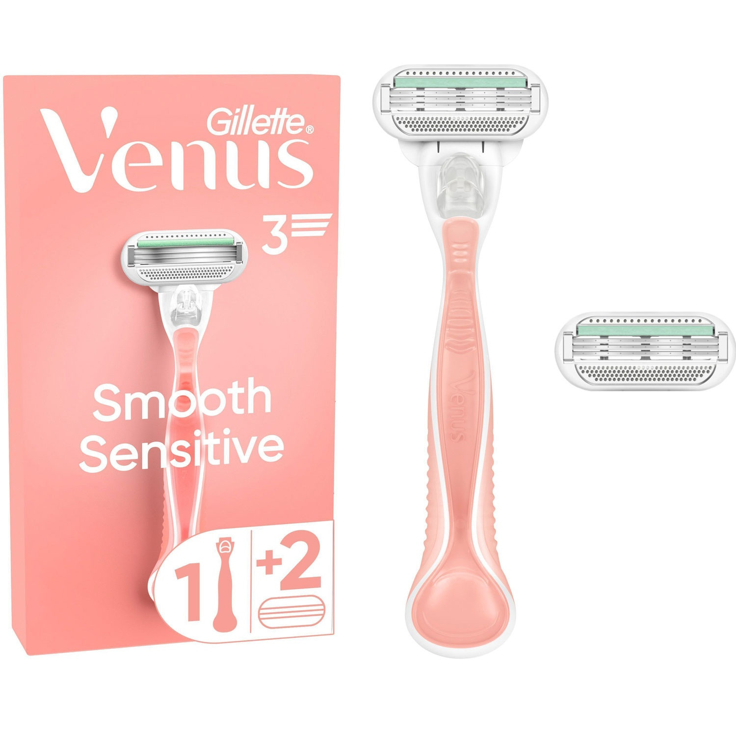 Razor Smooth Sensitive Roze + 2 scheermesjes