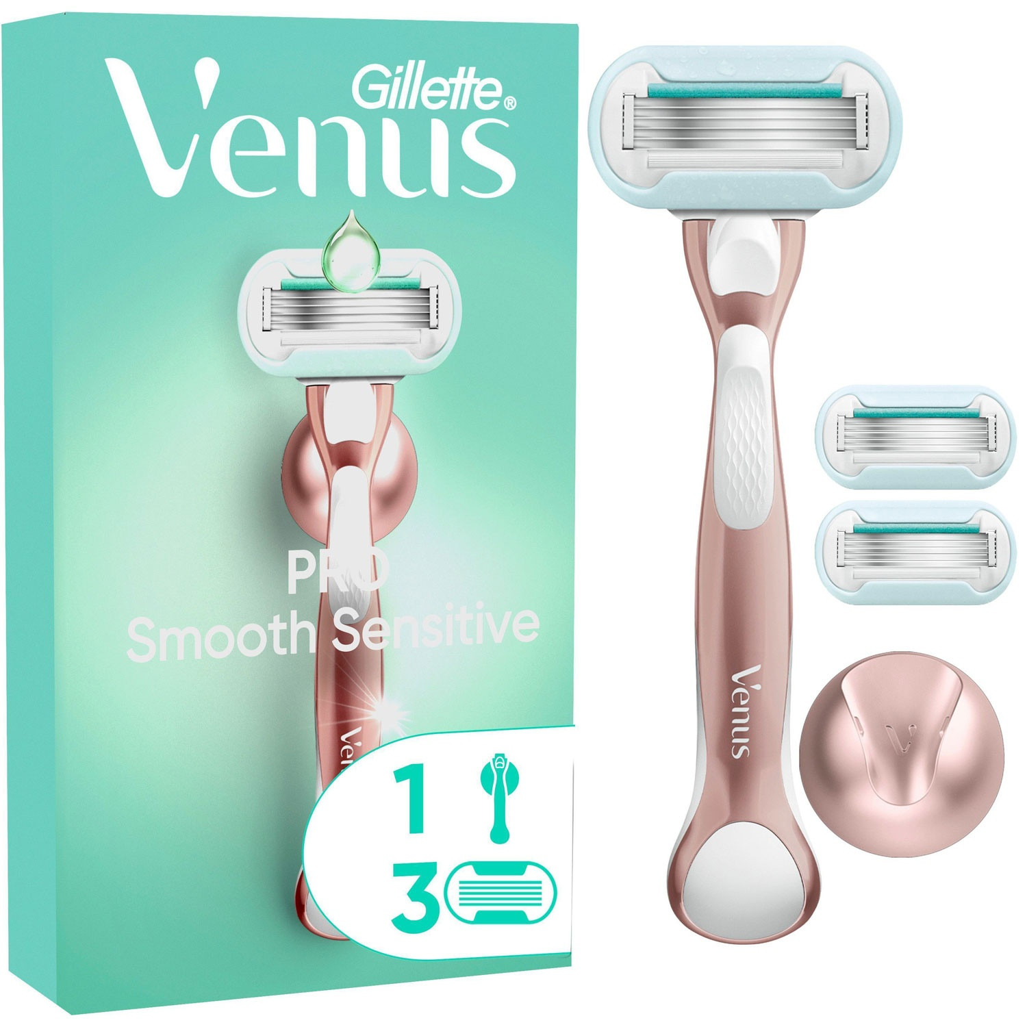 Razor Pro Smooth Sensitive + 3 lamette