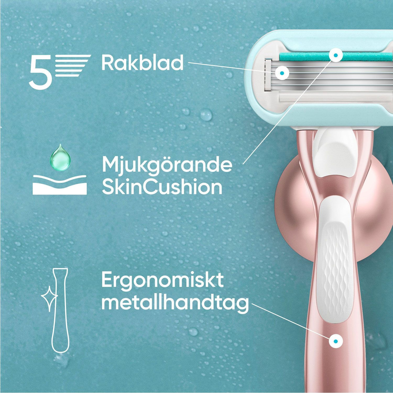 Razor Pro Smooth Sensitive + 3 Rasierklingen