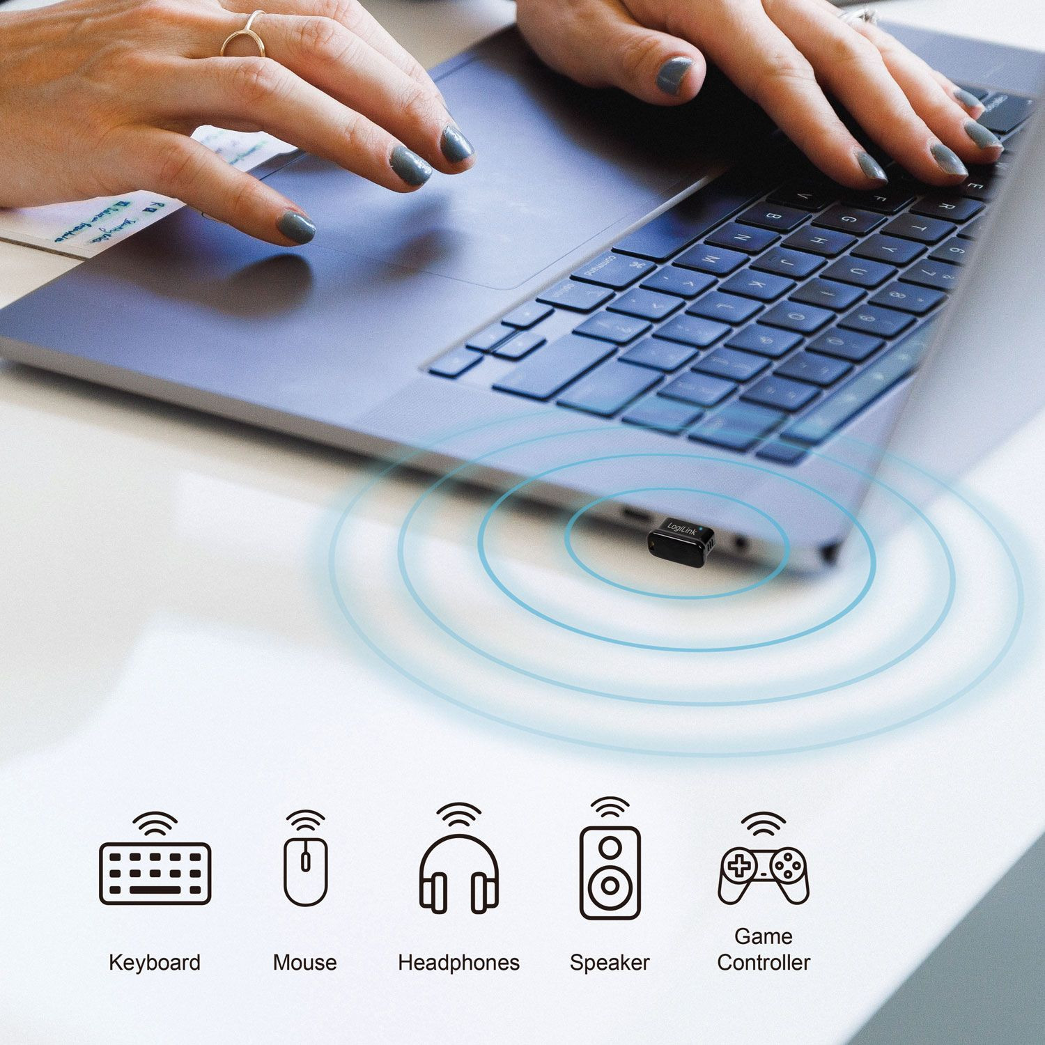 Adattatore USB Bluetooth 5.3 20m