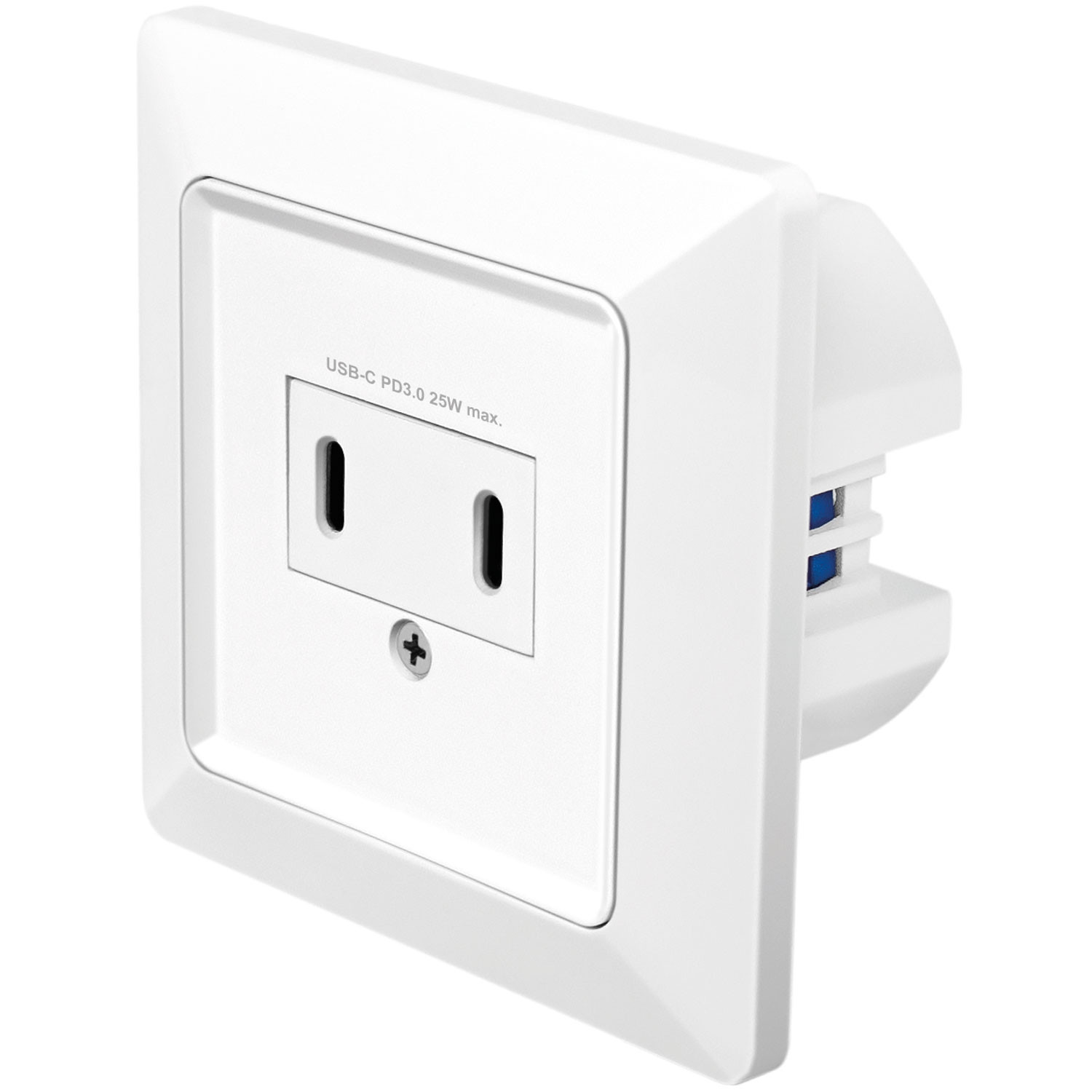 Tomada de parede com 2xUSB-C PD 25W