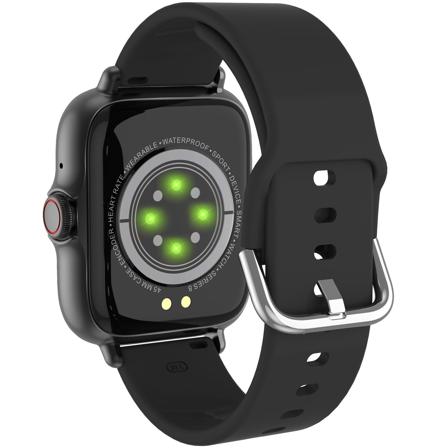 SmartWatch 1,44" Display Herzsensor Schwarz
