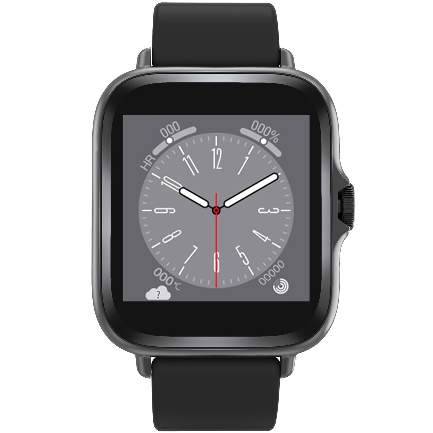 SmartWatch 1,44" Display Herzsensor Schwarz