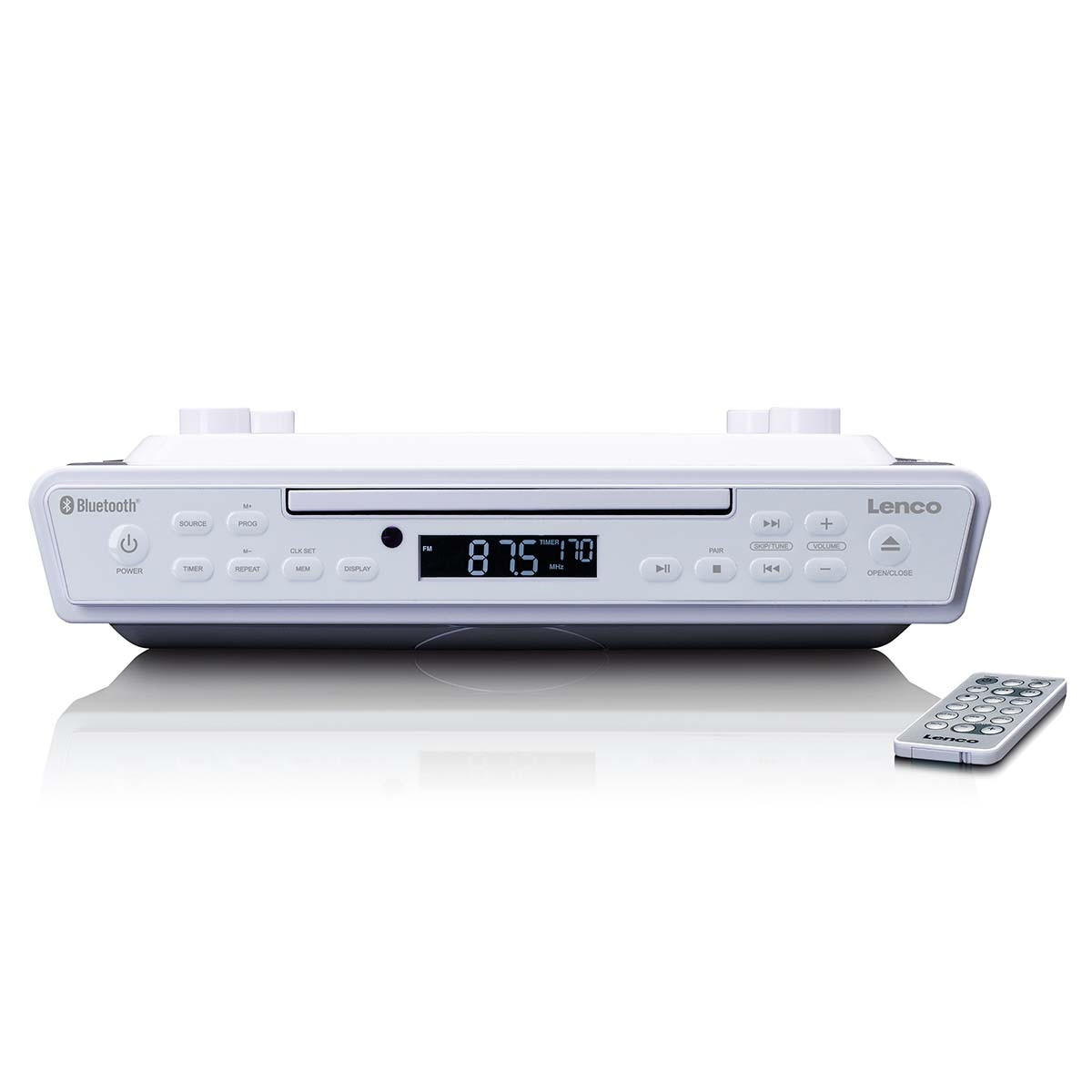 Kitchen clock radio with CD Bluetooth® and Remote Control White