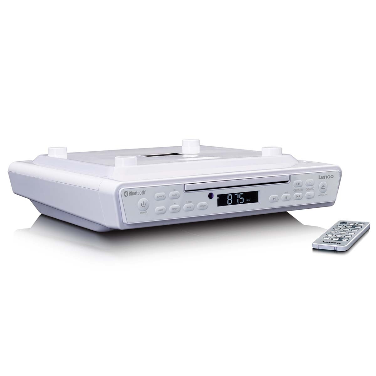 Radiosveglia da cucina con CD Bluetooth® e telecomando, bianca