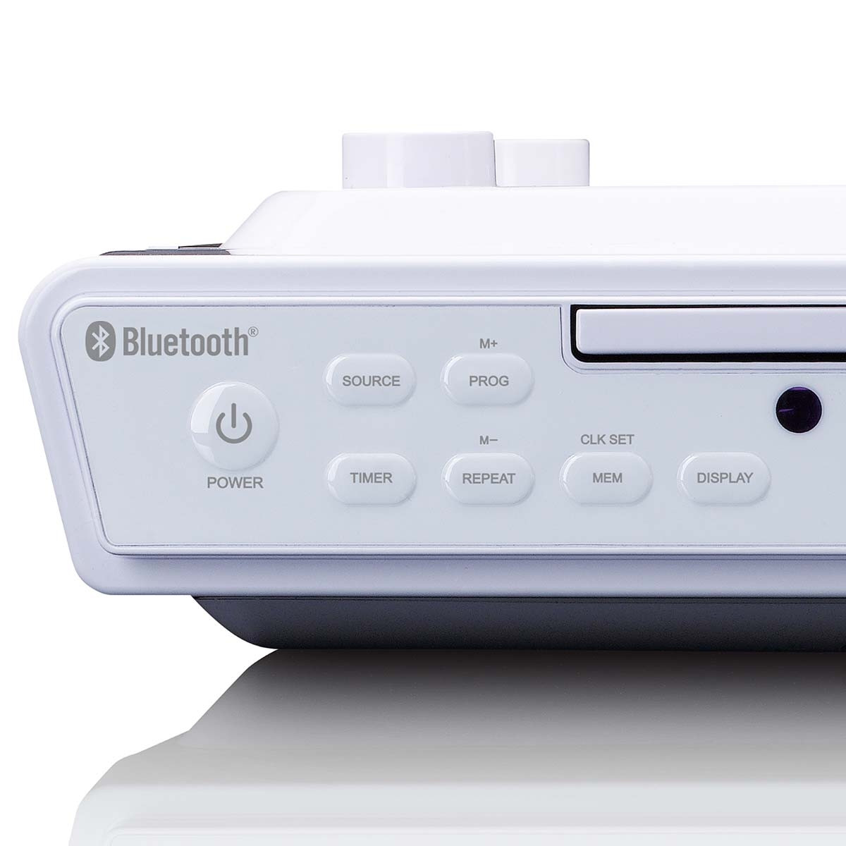 Radiosveglia da cucina con CD Bluetooth® e telecomando, bianca