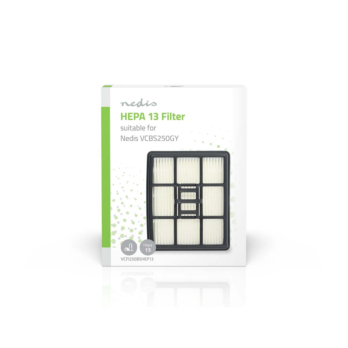 Replacement HEPA Filter | Replacement for: Nedis | Black / White