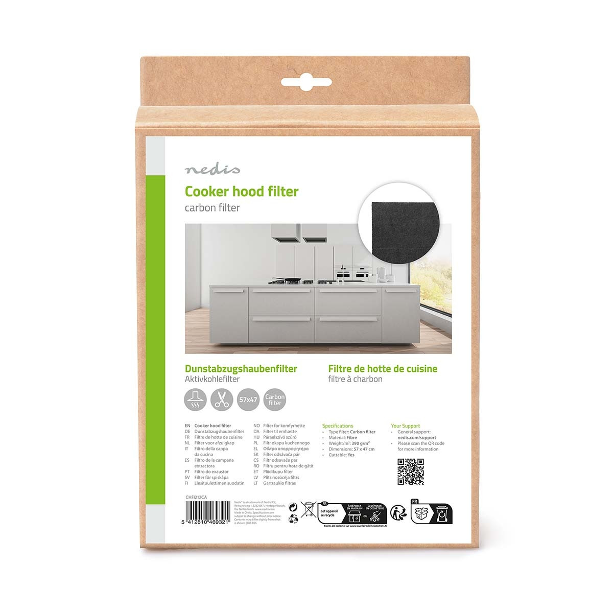 Cooker Hood Carbon Filter | Compatible with: Universal | Replacemen...