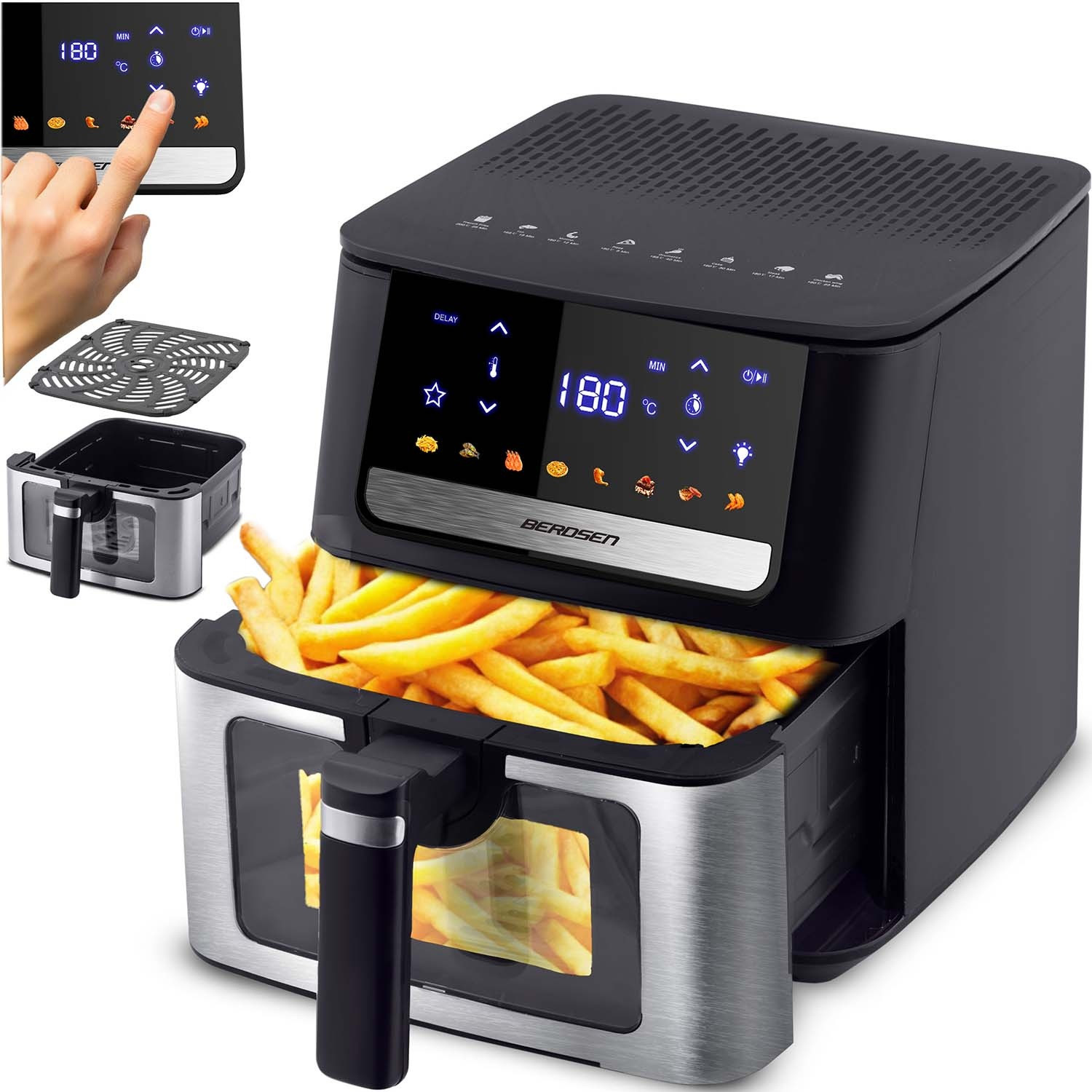 Friggitrice ad aria Berdsen BD-655 nera
