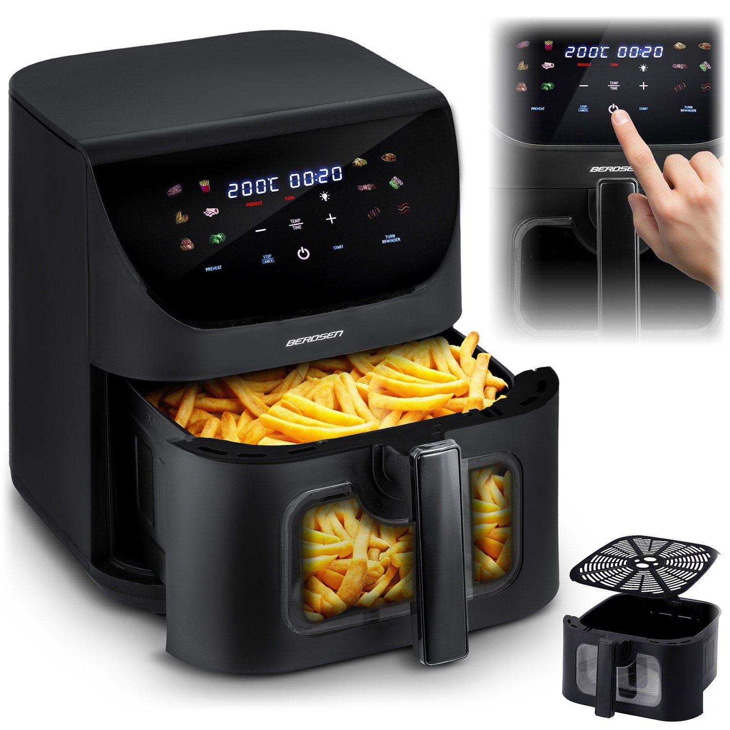 Friggitrice ad aria Berdsen BD-660 nera