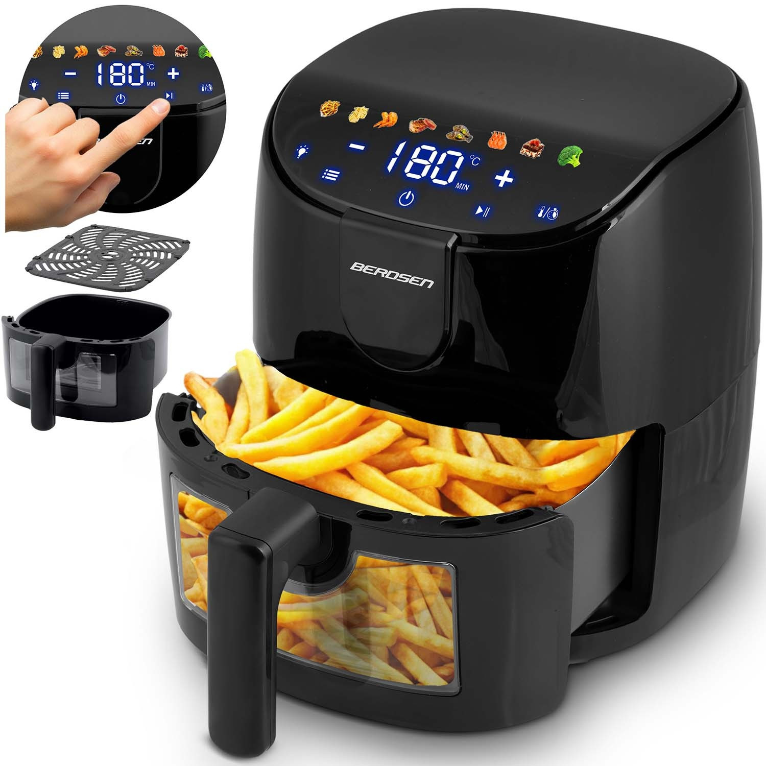 Friggitrice ad aria Berdsen BD-658 nera