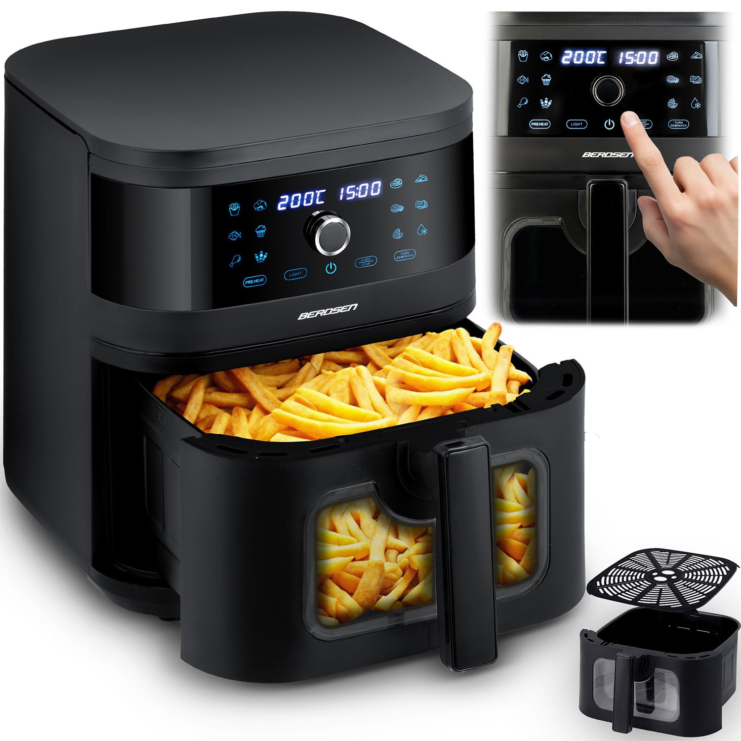 Friggitrice ad aria Berdsen BD-661 nera