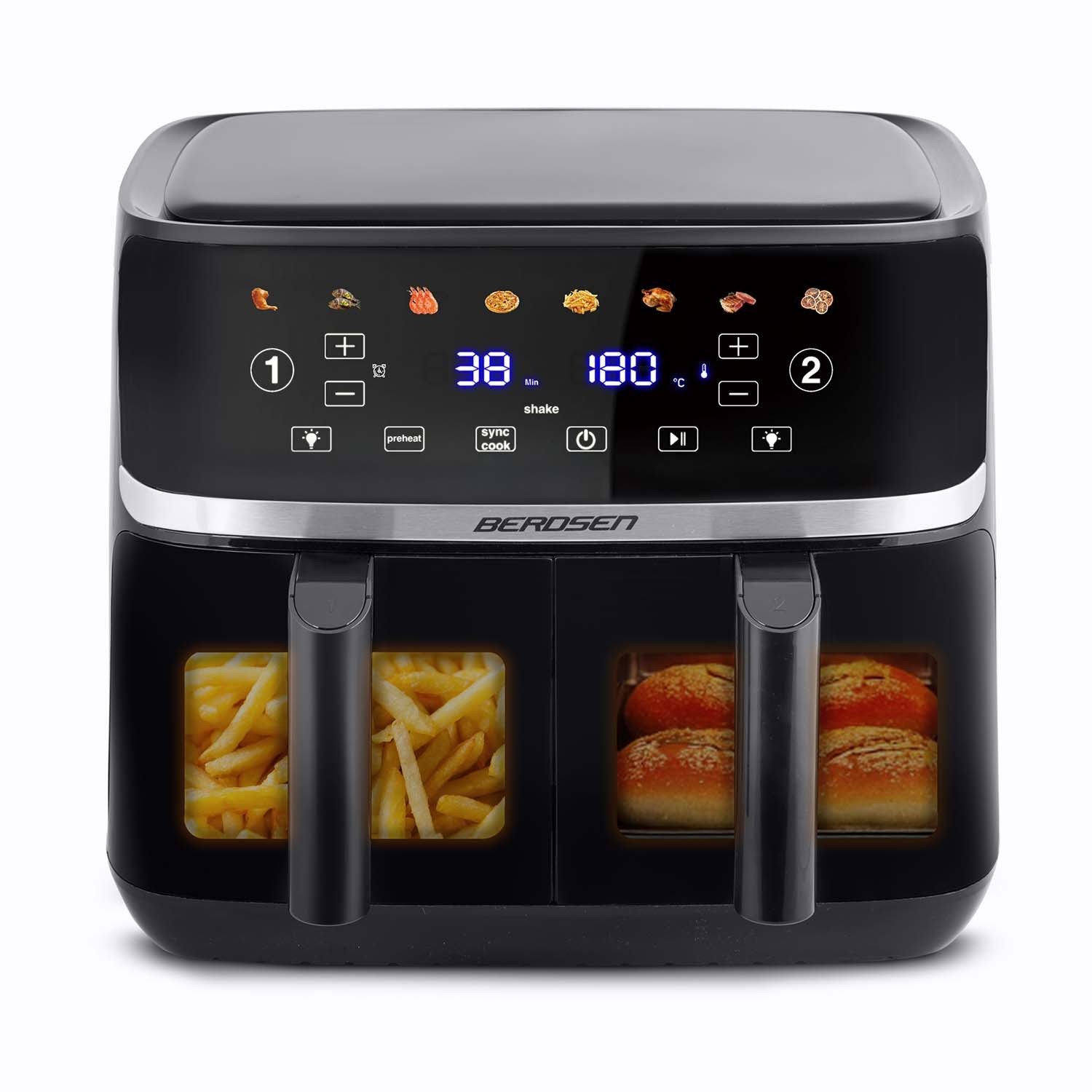 Friggitrice ad aria grande Berdsen BD-657 nera