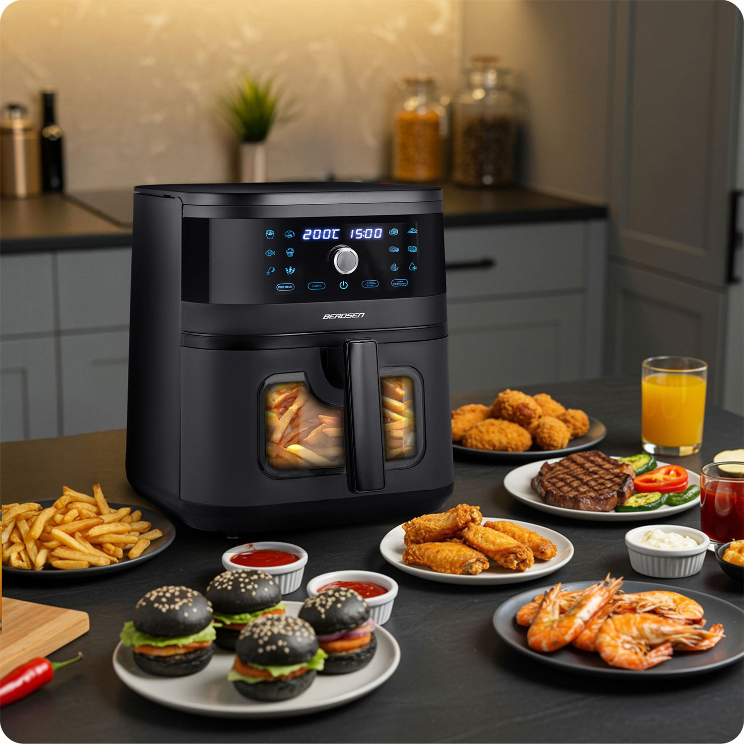 Friggitrice ad aria Berdsen BD-661 nera