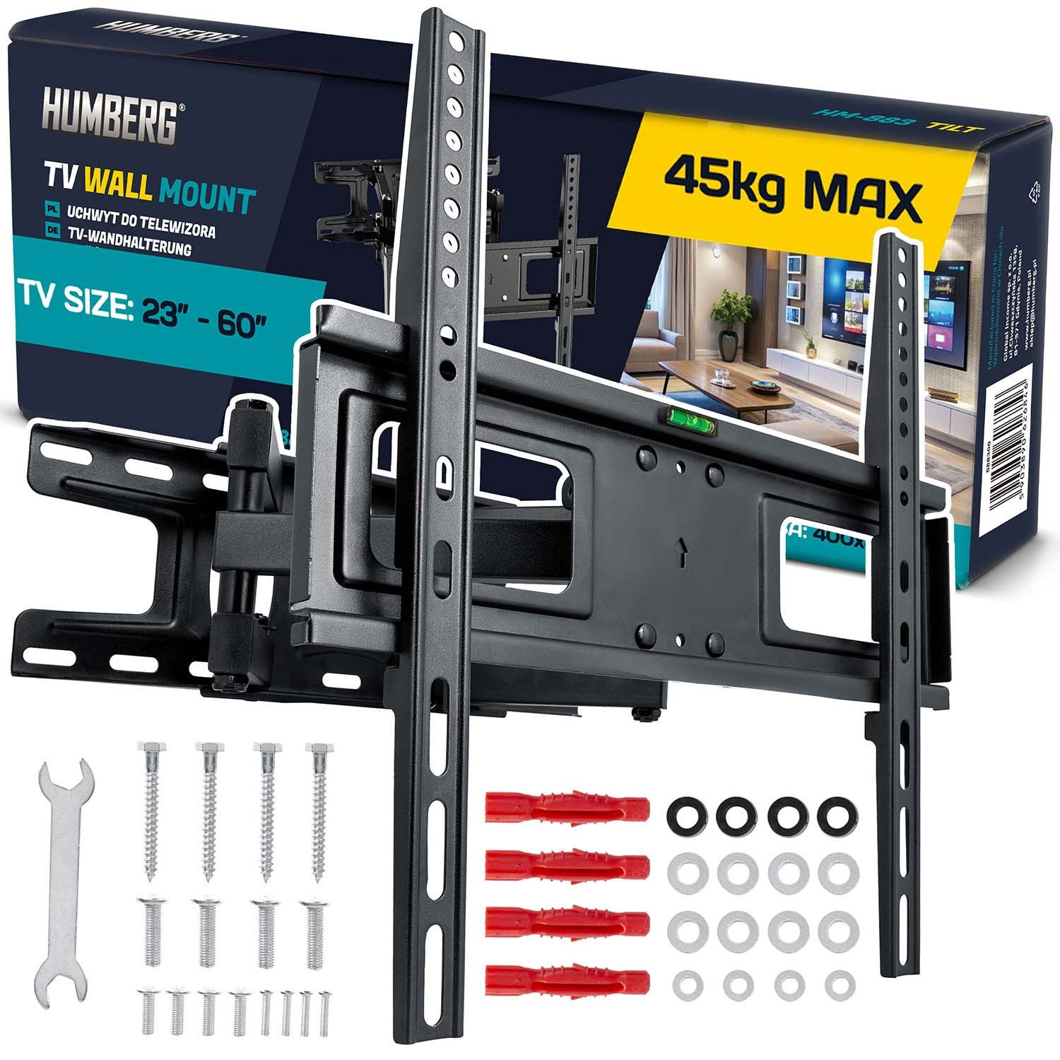 Suporte de TV 23-60 polegadas Humberg 45 kg