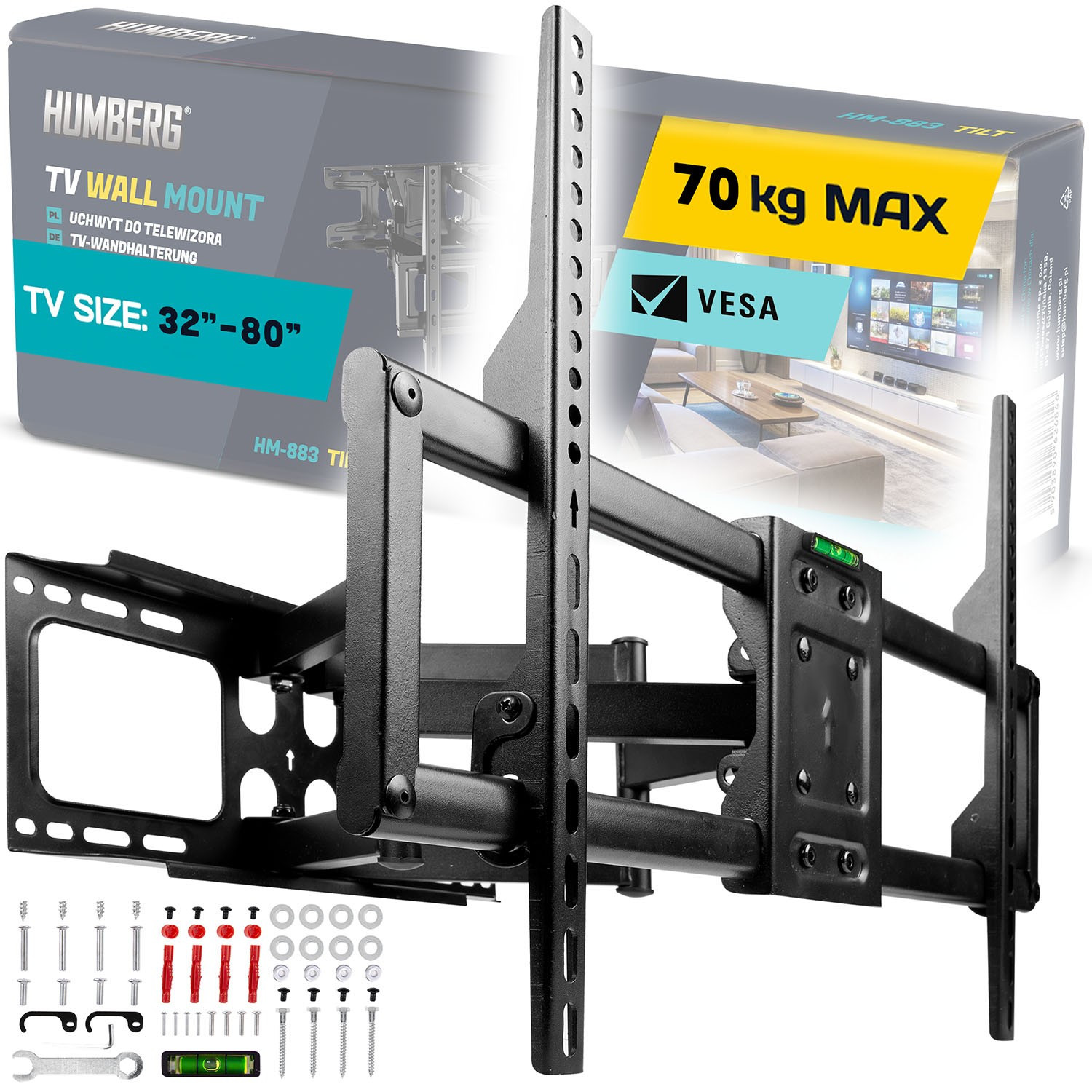 Suporte de TV 32-80 polegadas Humberg 70 kg