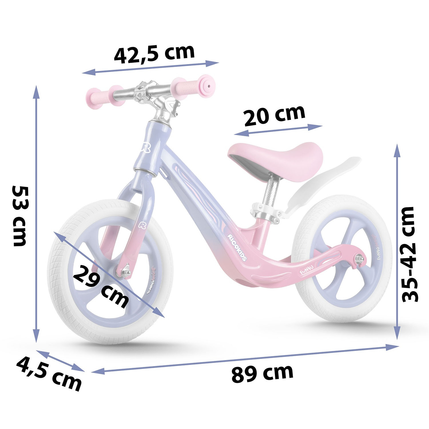 Loopfiets voor kinderen Ricokids FUNNU