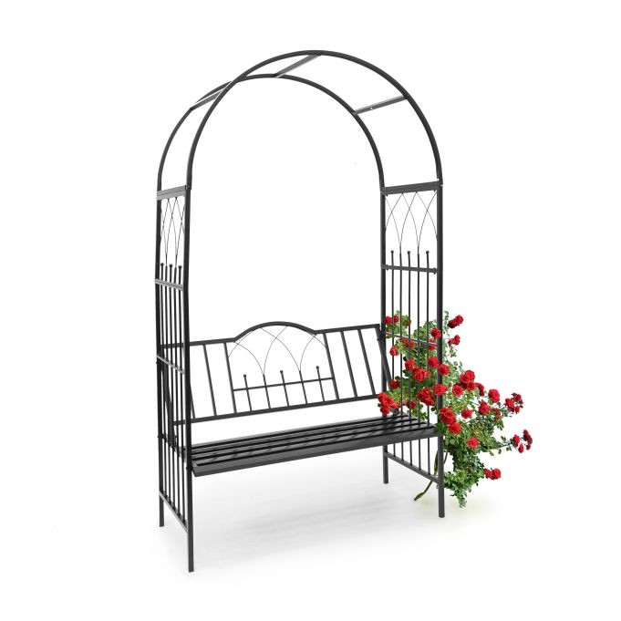 Arche à roses avec banc