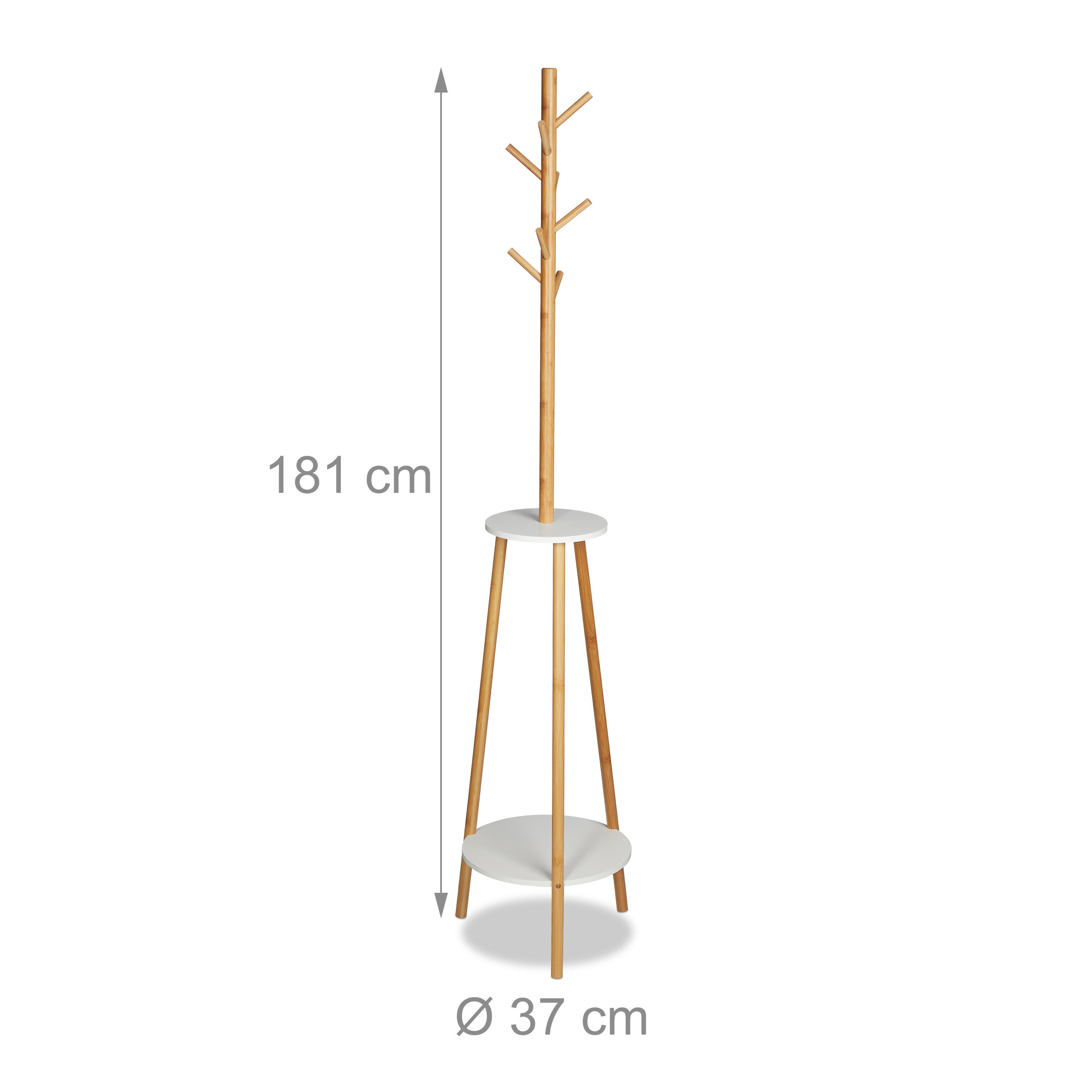 White/Natural Coat Rack