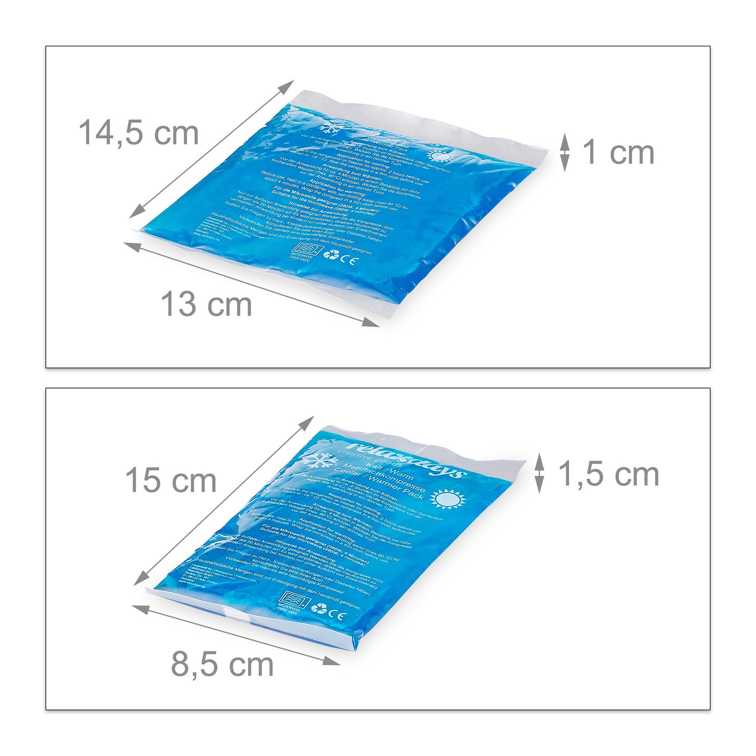 Koude gelpacks set van 8