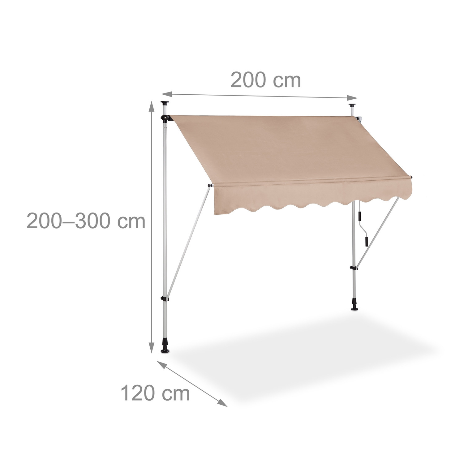 Toldo telescópico beige