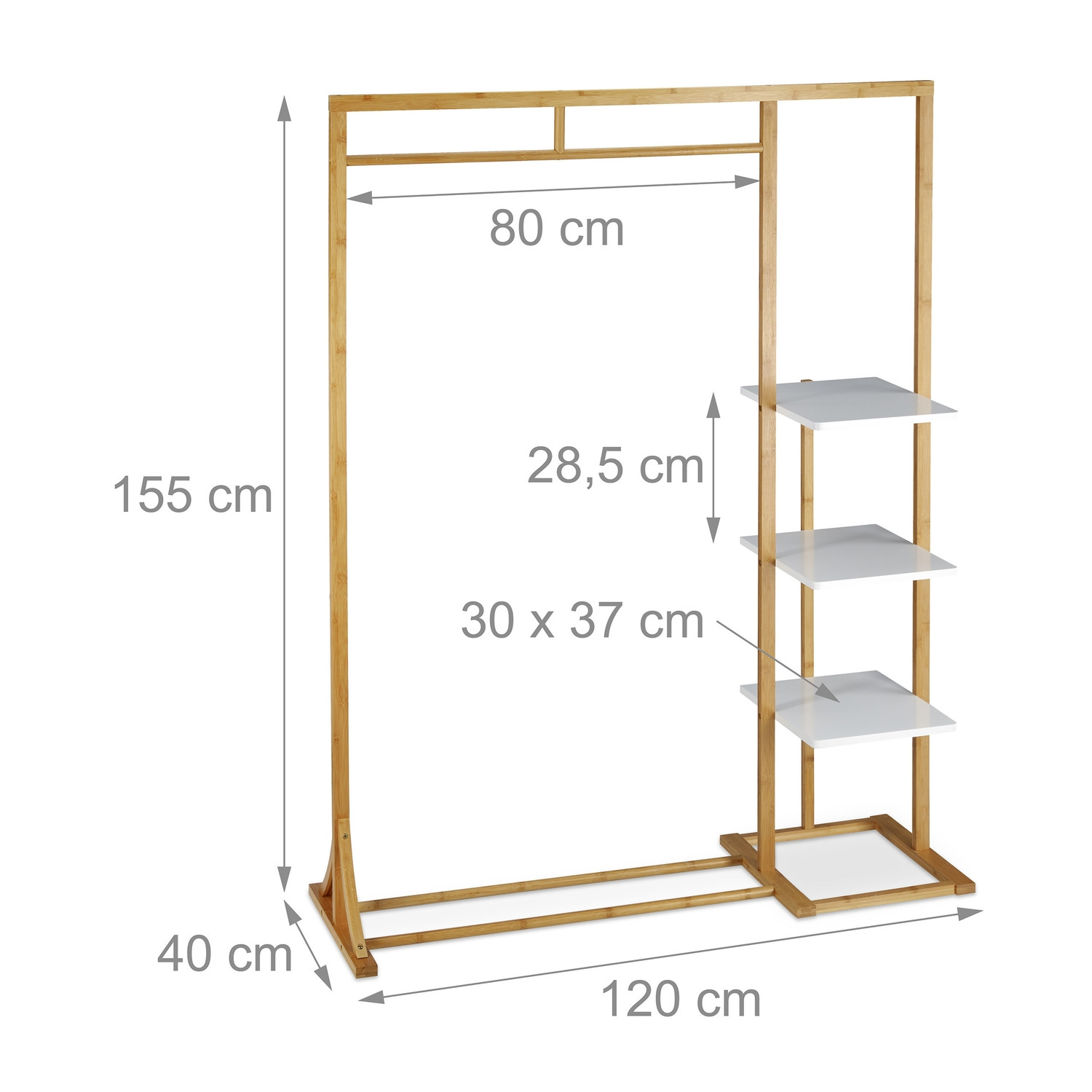 Garderobe aus Bambus und MDF