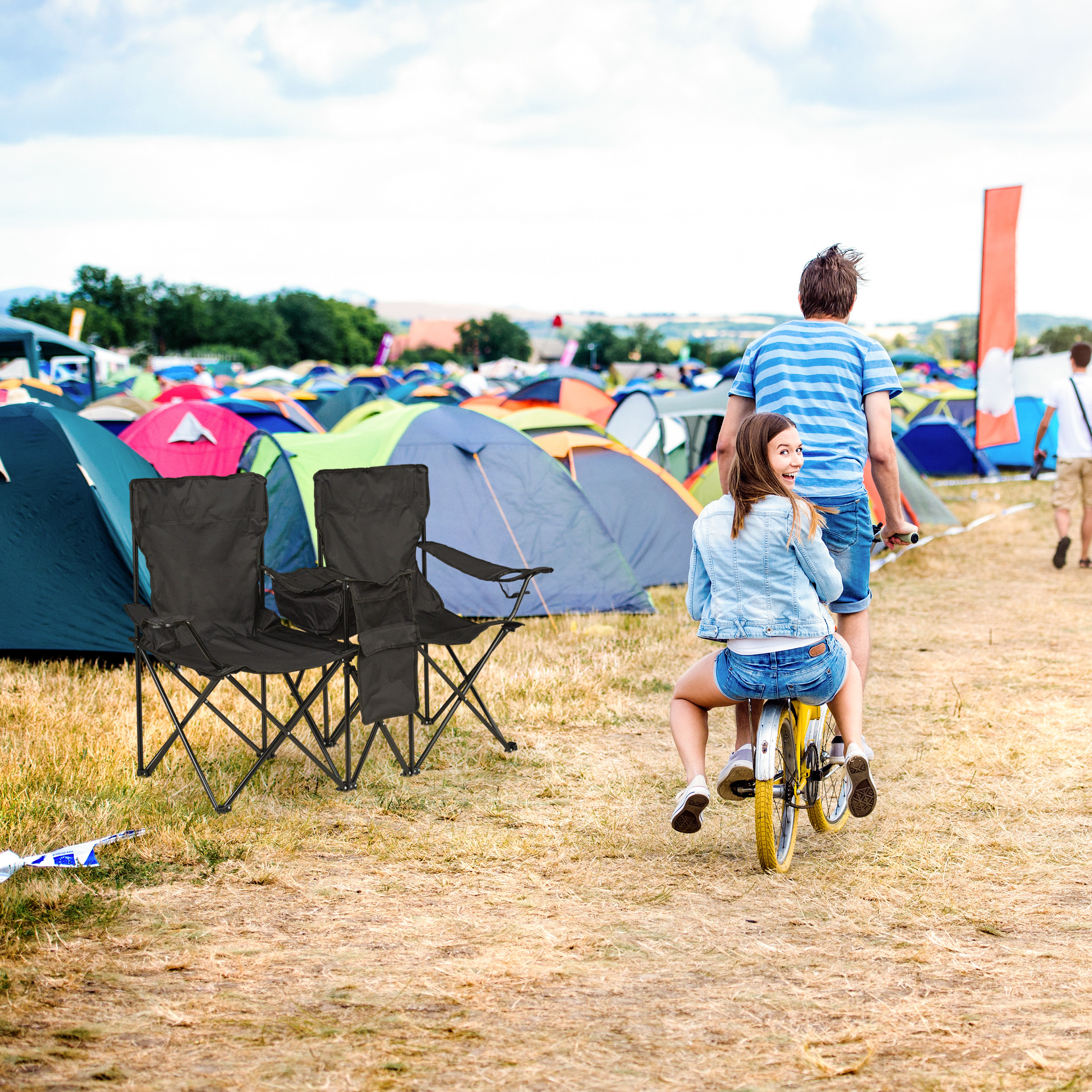 Assento de acampamento duplo