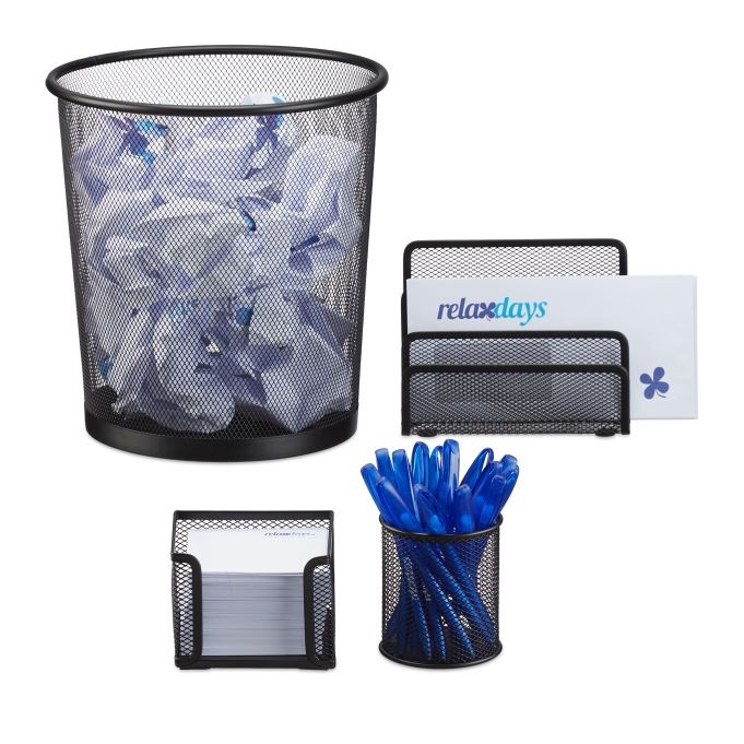 Set organizer da scrivania da 4 pezzi