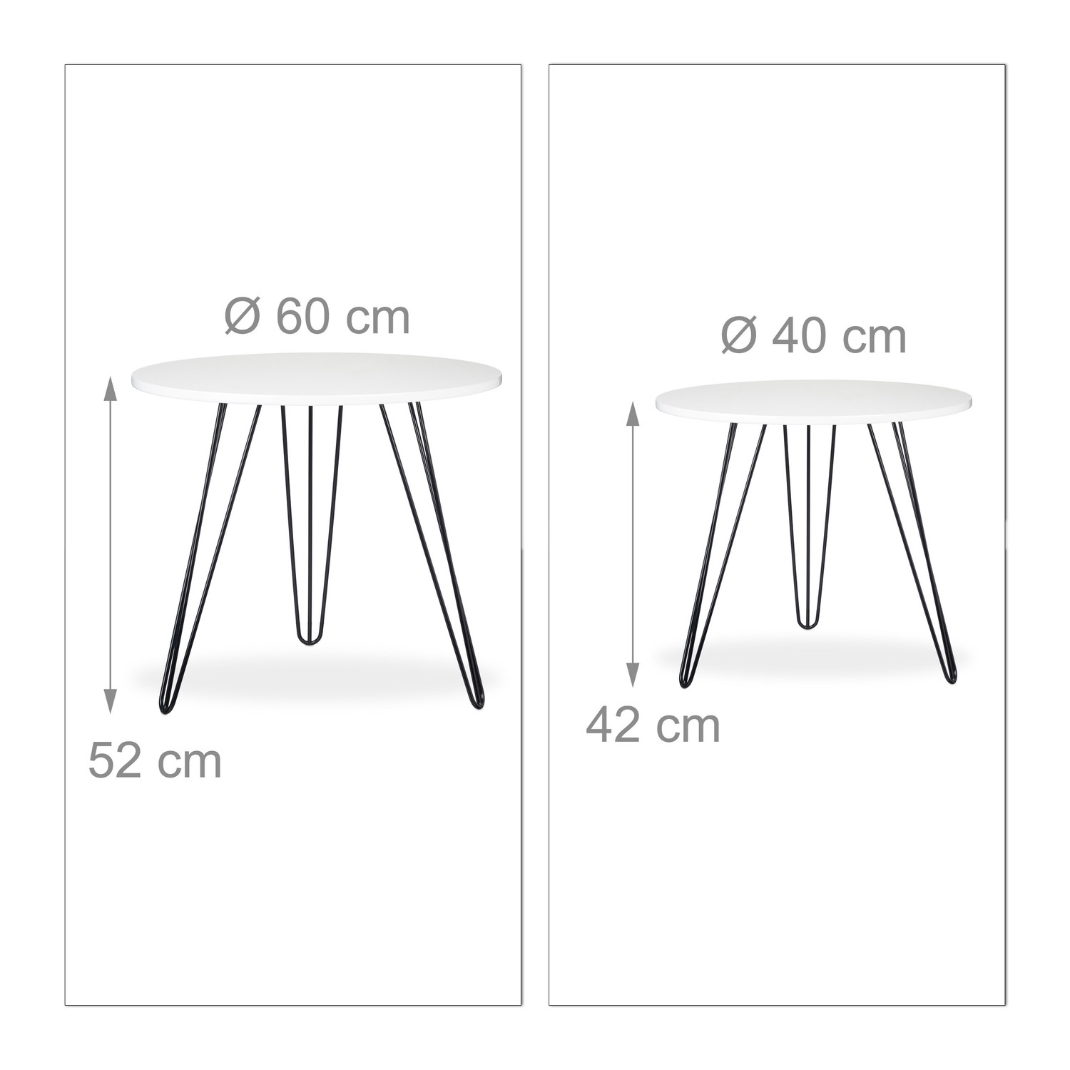 Side table white set of 2