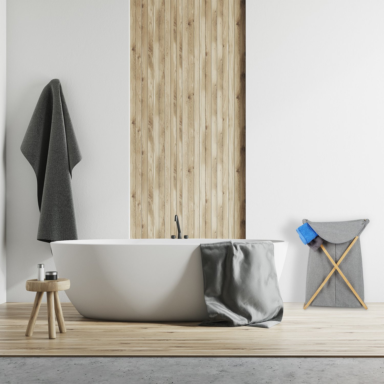 Folding Laundry Basket 58 Litres