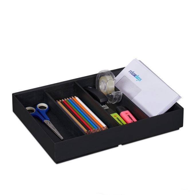 Stapelbare bamboe bureau organizer