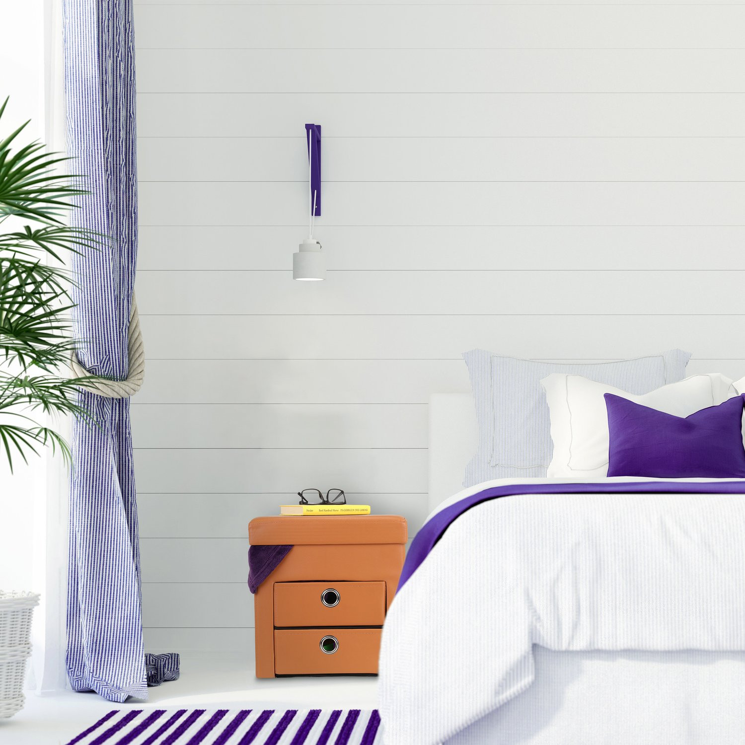 Pouf contenitore con cassetti
