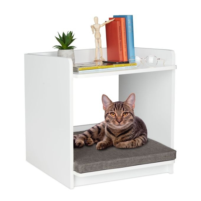 Table d'appoint avec coussin pour animaux