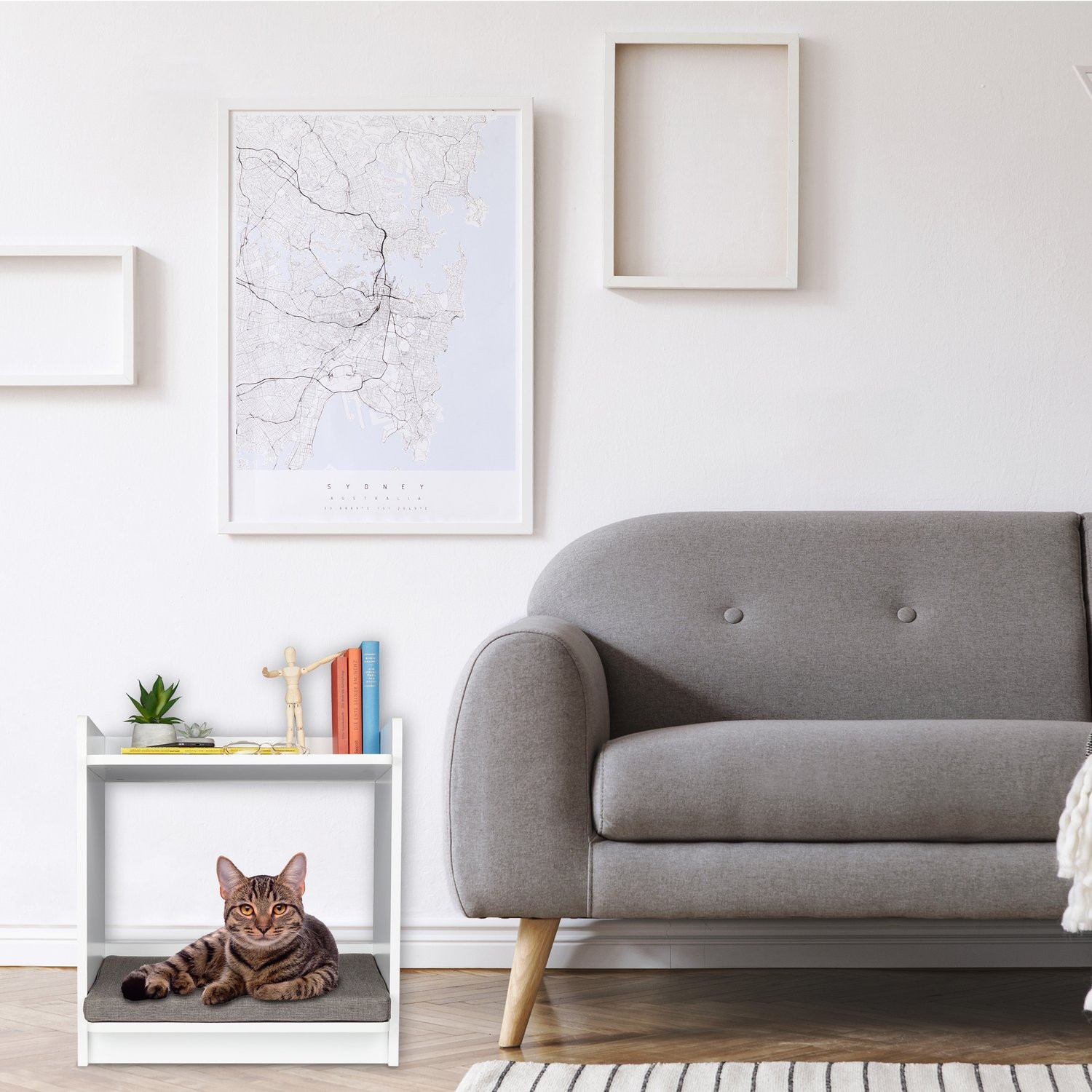 Table d'appoint avec coussin pour animaux