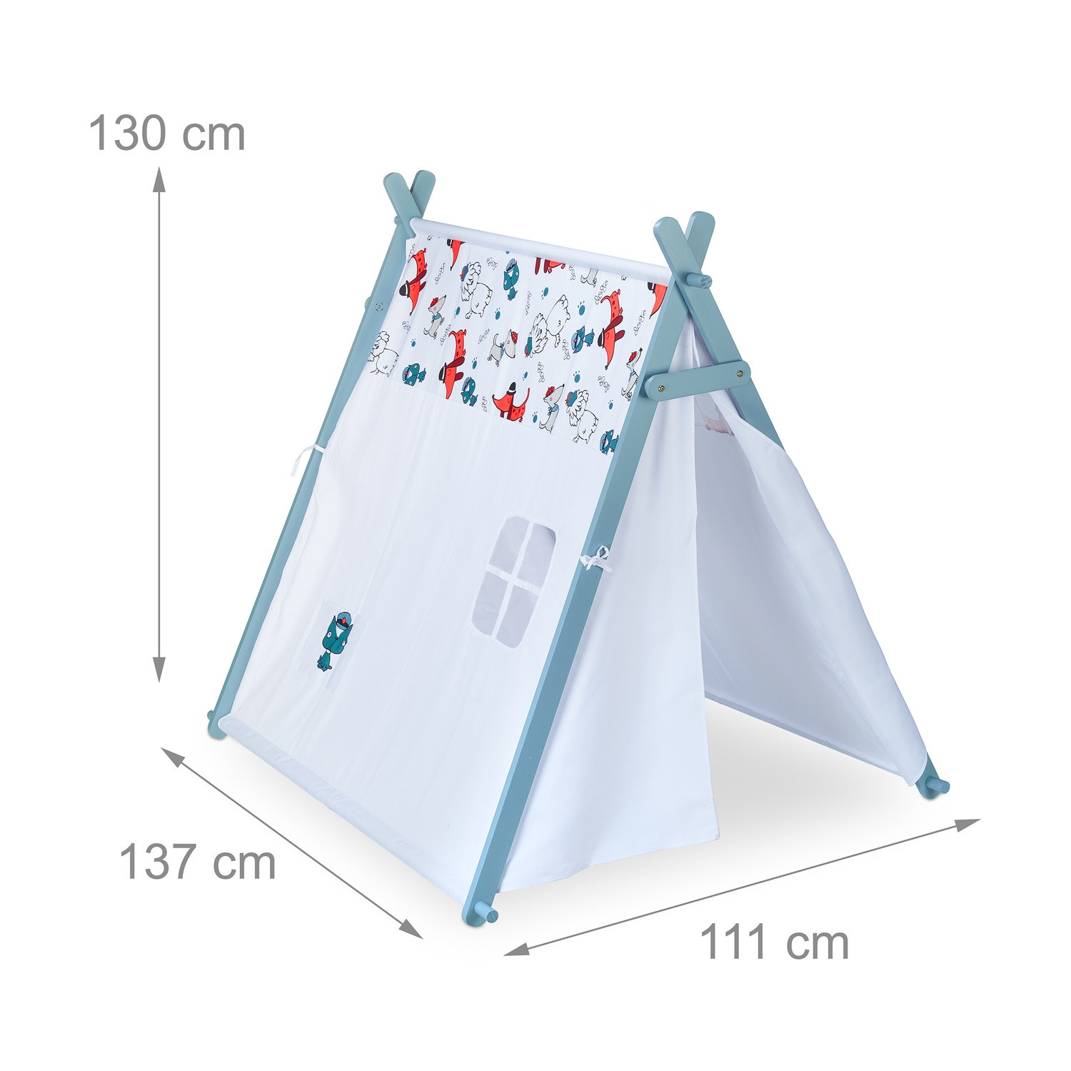 Biely stan Teepee pre deti