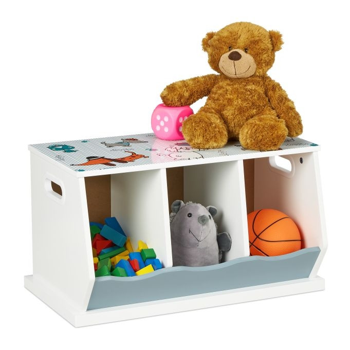 Rangement de jouets à 3 compartiments