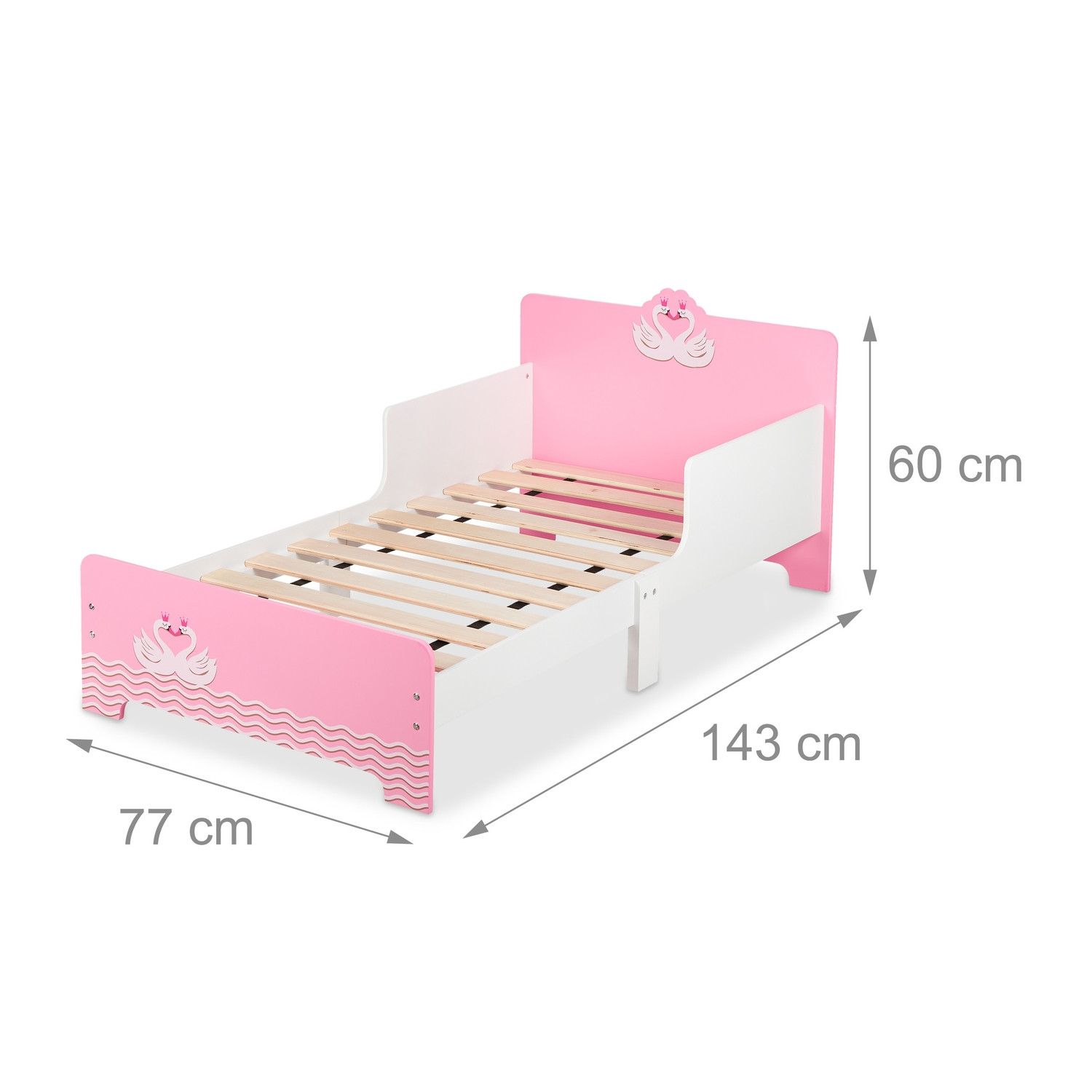 Cama infantil com design de cisne