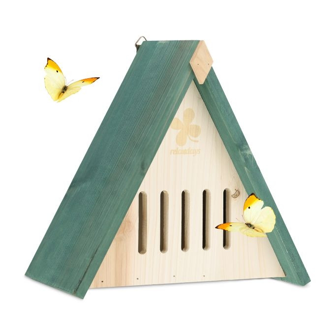 Casa de mariposas de madera