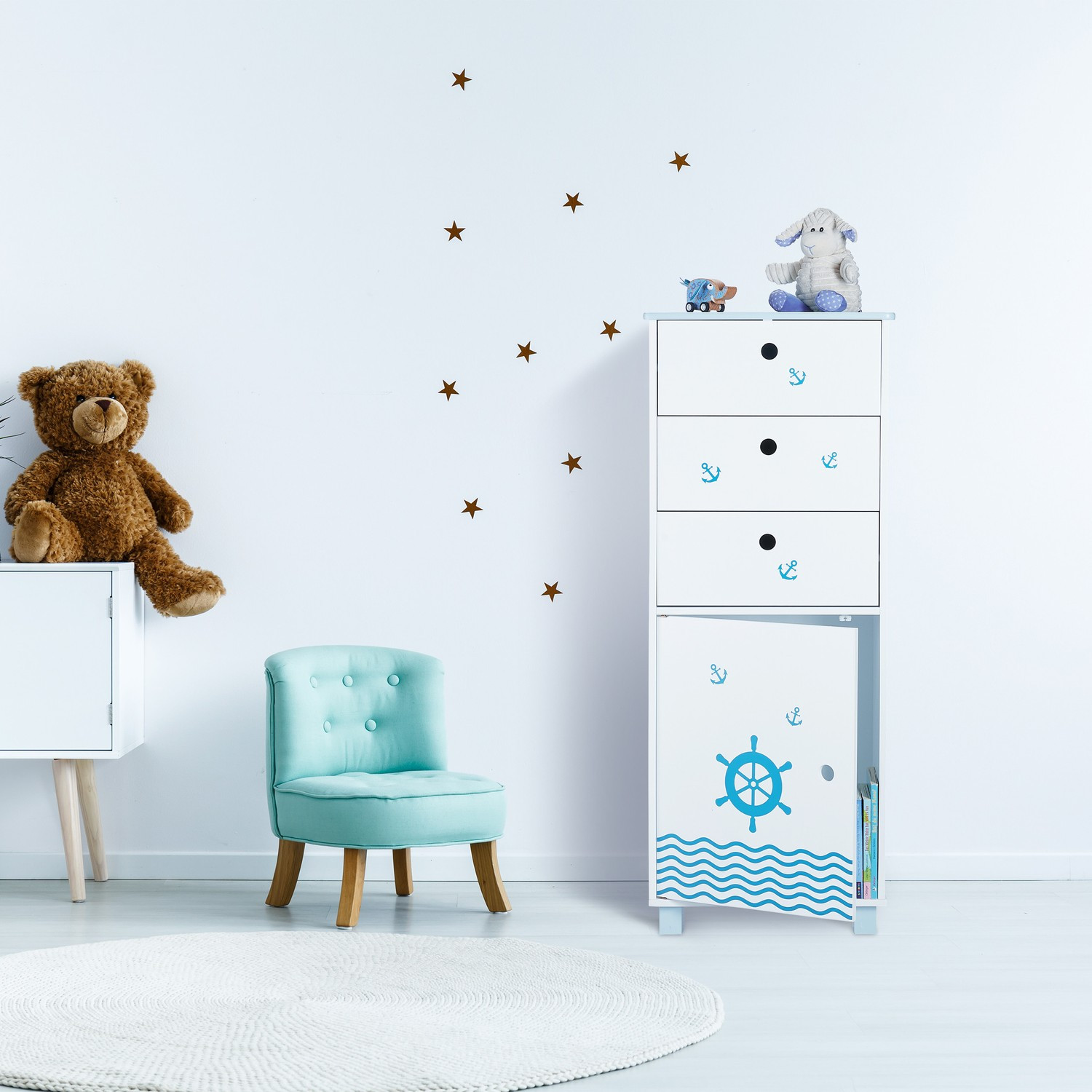 Cômoda infantil 3 gavetas