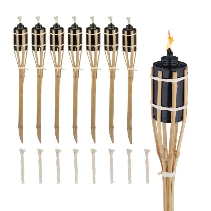 8er Set Gartenfackeln 50cm
