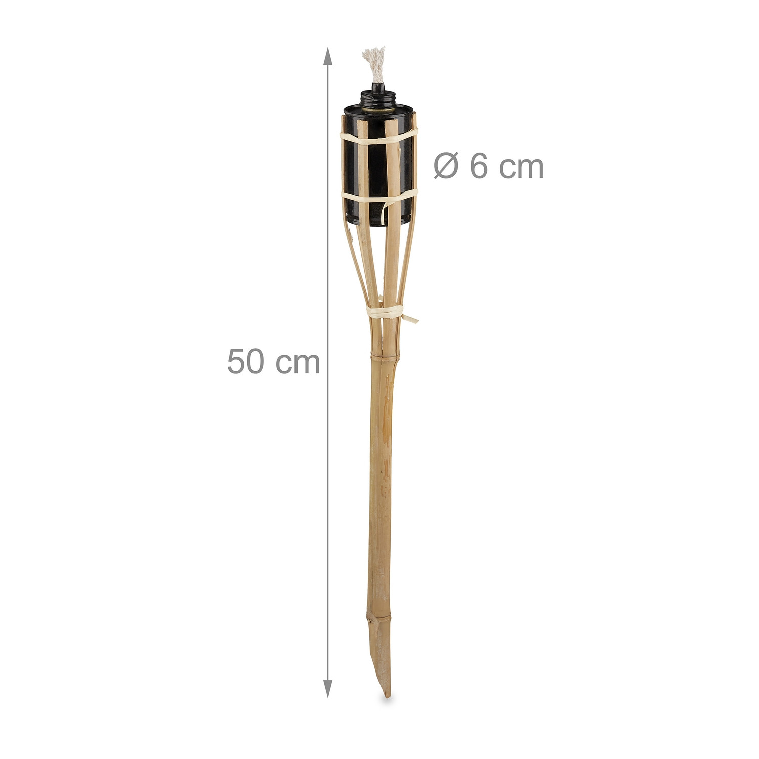 8er Set Gartenfackeln 50cm