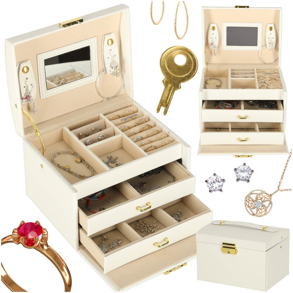 Joyero con cajones blanco