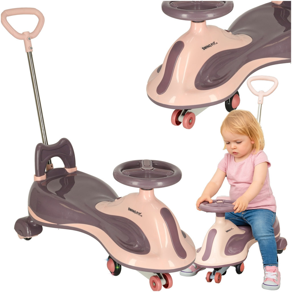 Scooter de gravidade LED com alça roxa