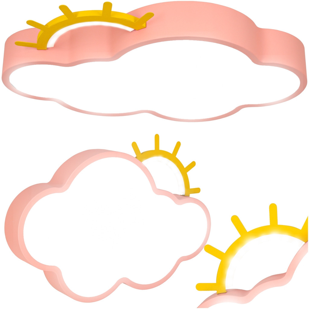 LED ceiling plafond cloud wall lamp pink