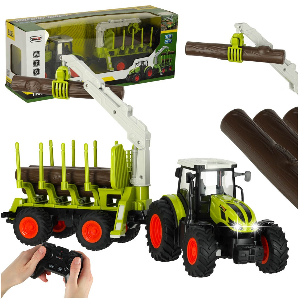Trator agrícola RC com elevação 2.4G