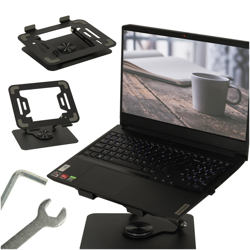 Laptop holder stand rotatable adjustable