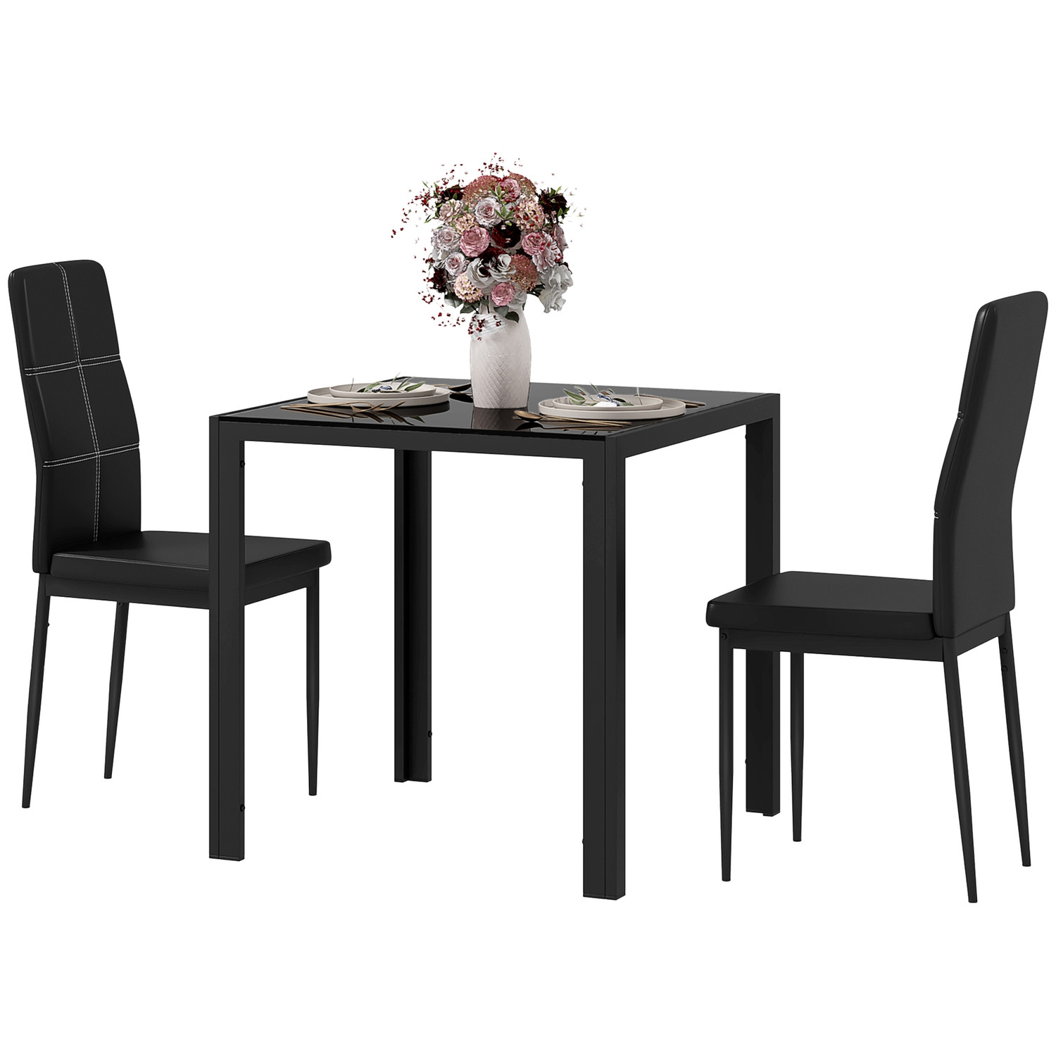 Dining set dining table with 4 chairs space-saving dining room grou...