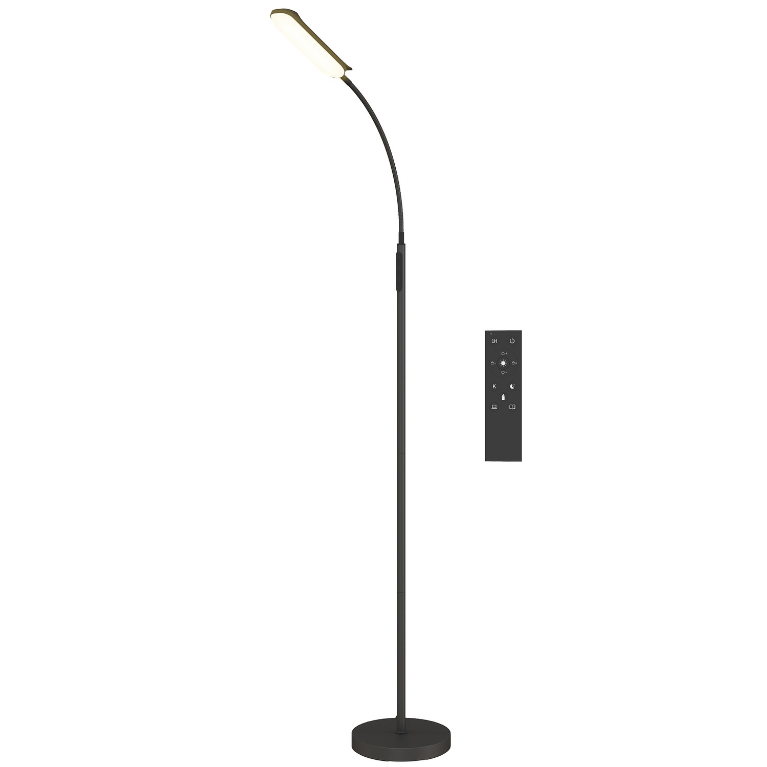 LED floor lamp, 5 modes, memory function, adjustable brightness, st...