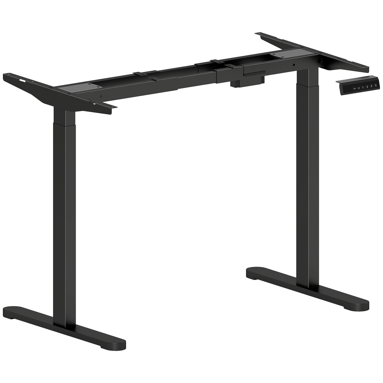 Electric desk frame, height-adjustable, with memory function, steel...